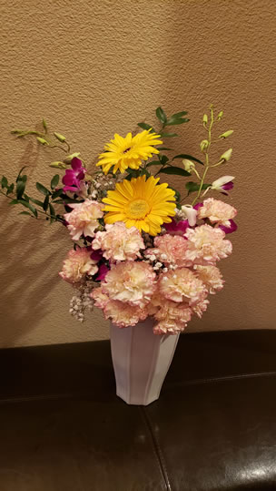 Carnation Gyp Italian Ruscus Gerbera Dendrobium